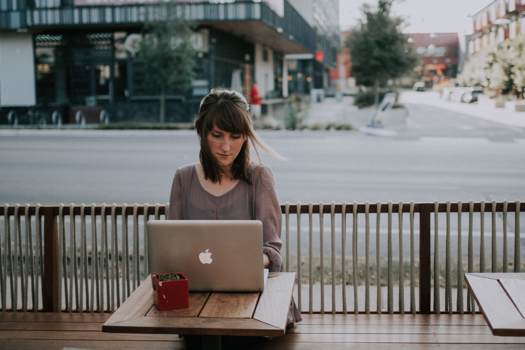 woman at computer