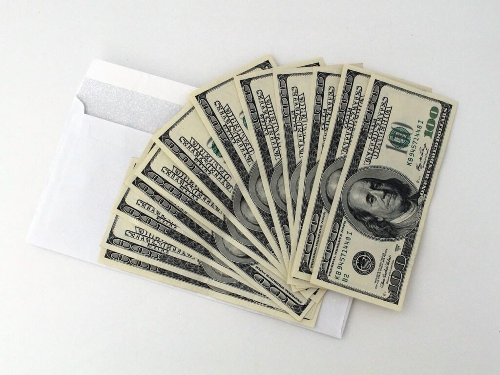 envelope of money